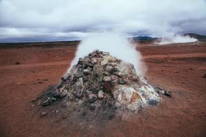 Hverir Geothermal Area in the North of Iceland photo