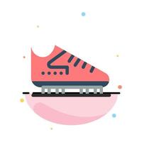 Boot Ice Skate Skates Skating Abstract Flat Color Icon Template vector