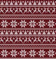Knitted Christmas and New Year pattern at Buffalo Plaid. Wool Knitting Sweater Design. Wallpaper wrapping paper textile print. vector