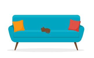 Sofa. Flat style vector design template.