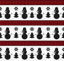 Christmas and New Year pattern at Buffalo Plaid. Festive background for design and print vector