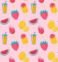 Seamless colorful summer beach pattern vector