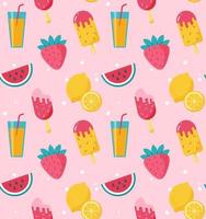 Seamless colorful summer beach pattern vector