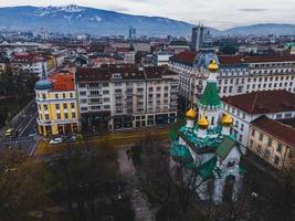 la iglesia rusa sveti nikolay mirlikiiski en sofia, bulgaria foto