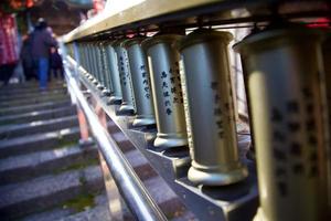 complejo del templo budista daishoin en hiroshima, japón foto