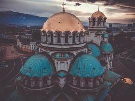 catedral de alexander nevsky en la ciudad de sofia, bulgaria foto