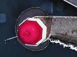 Malmo Lighthouse in Winter in Skane, Sweden photo