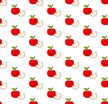 Seamless vector apples patternVector seamless pattern in apples on a white background