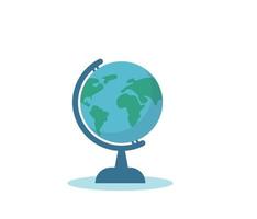 Globe flat design vector illustration on white background