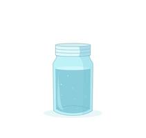 A CAN OF WATER. DRINK PLENTY OF WATER. CARTOON STYLE vector