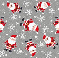 Christmas seamless pattern in santa claus and snowflakes for print and web design vector