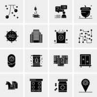 16 Universal Business Icons Vector Creative Icon Illustration to use in web and Mobile Related project