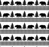Christmas and New Year pattern at Buffalo Plaid. Festive background for design and print vector