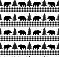 Christmas and New Year pattern at Buffalo Plaid. Festive background for design and print vector