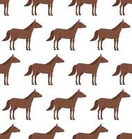 Seamless pattern with bay horses running horses and riders. vector