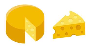 icono de vector de queso aislado sobre fondo blanco. símbolo de comida de leche amarilla plana para el diseño de sitios web, aplicación móvil. ilustración de queso de bloque de triángulo de logotipo.