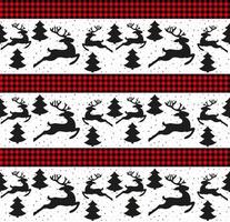 Christmas and New Year pattern at Buffalo Plaid. Festive background for design and print vector