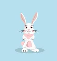 Easter cute cartoon bunny, vector illustration EPS 10