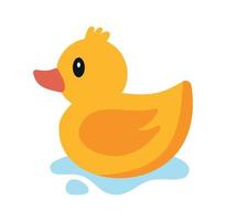 ducky bath toy flat vector color icon for apps and websites