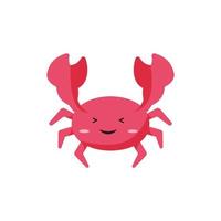 cute crab vector illustration cartoon style.