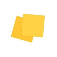 Vector yellow sticky note isolated on white background