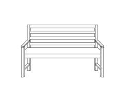 park bench vector illustration.Outline, simple style eps 10