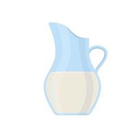 Jug of milk flat style on white background vector