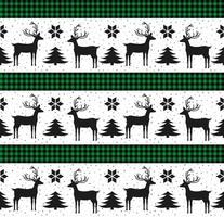 Christmas and New Year pattern at Buffalo Plaid. Festive background for design and print vector