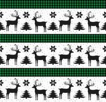 Christmas and New Year pattern at Buffalo Plaid. Festive background for design and print vector