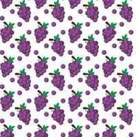 Grapes fruit flat with leaves vector background seamless pattern. Scalable and editable. Vector pattern for textile, print, fabric, backdrop, wallpaper, background. EPS 10