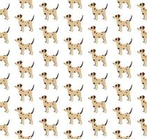Vector seamless pattern with cute cartoon dog puppies. Can be used as a background, wallpaper, fabric and for other design.French Bulldog pattern