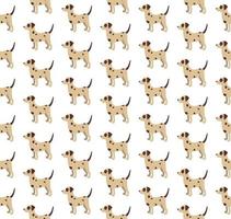 Vector seamless pattern with cute cartoon dog puppies. Can be used as a background, wallpaper, fabric and for other design.French Bulldog pattern