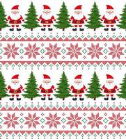 Knitted Christmas and New Year pattern. Wool Knitting Sweater Design. Wallpaper wrapping paper textile print. vector