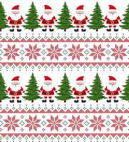 Knitted Christmas and New Year pattern. Wool Knitting Sweater Design. Wallpaper wrapping paper textile print. vector