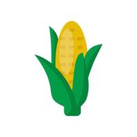 Corn Icon White Background Flat Style Print Web Design eps 10 vector