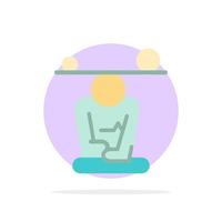 Balance Concentration Meditation Mind Mindfulness Abstract Circle Background Flat color Icon vector