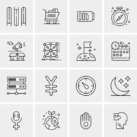 16 Universal Business Icons Vector Creative Icon Illustration to use in web and Mobile Related project