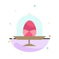 Disk Egg Food Easter Abstract Flat Color Icon Template vector