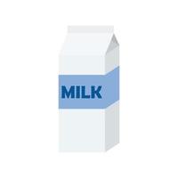 Milk box flat style on white background vector