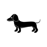 ilustración vectorial de dachshund para impresión y diseño web sobre un fondo blanco eps 10 vector