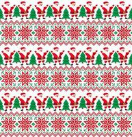 Knitted Christmas and New Year pattern. Wool Knitting Sweater Design. Wallpaper wrapping paper textile print. vector