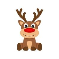 Cute doodle deer for christmas illustration vector