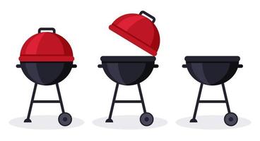 Grill vector illustration isolated on white background.