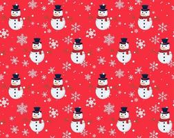 Vector seamless pattern with snowman, snow. Winter simple, stylish Scandinavian repeat texture for wrapping, web page background, Christmas, New Year greeting card, fabrics, home decor, scrapbooking