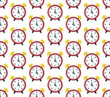Vector seamless pattern in watches on a white background