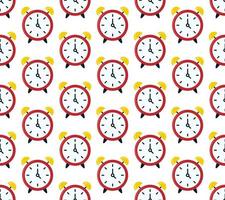 Vector seamless pattern in watches on a white background