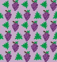 Grapes fruit flat with leaves vector background seamless pattern. Scalable and editable. Vector pattern for textile, print, fabric, backdrop, wallpaper, background. EPS 10