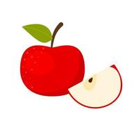 Apple vector icon on white background. Flat, cartoon style. For web design and print. eps 10