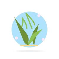 Grass Grasses Green Spring Abstract Circle Background Flat color Icon vector