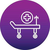 Hospital Bed Vector Icon Design